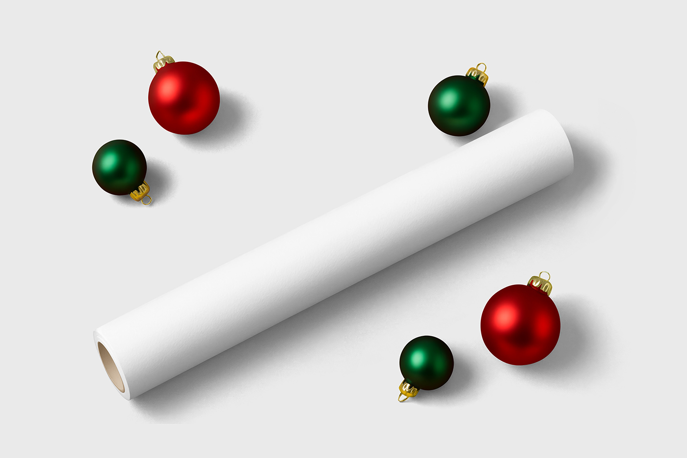 Free Christmas Wrapping Paper Mockup PSD Template