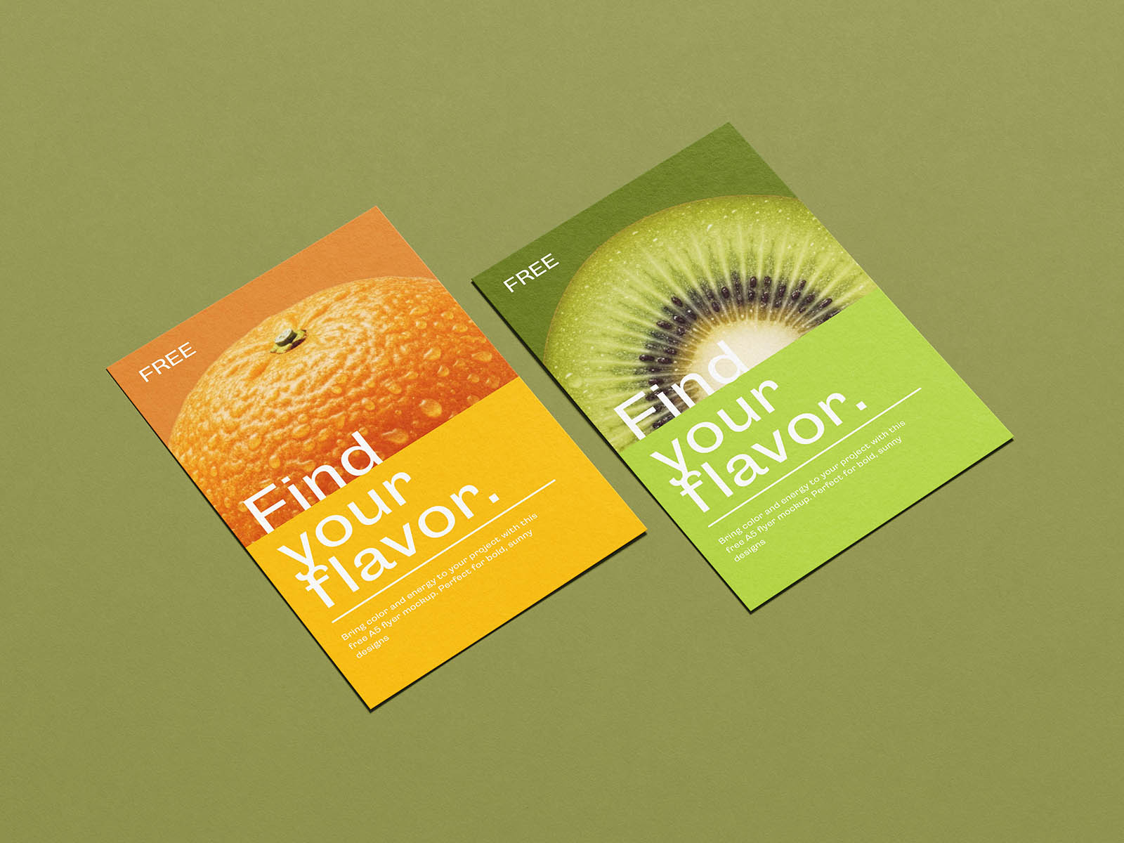 Free Clean A5 Flyer Mockup PSD Template