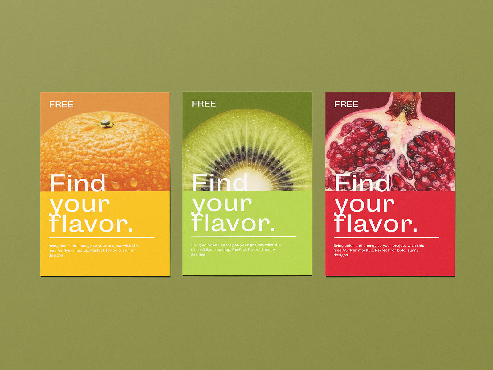 Free Clean A5 Flyer Mockup PSD Template