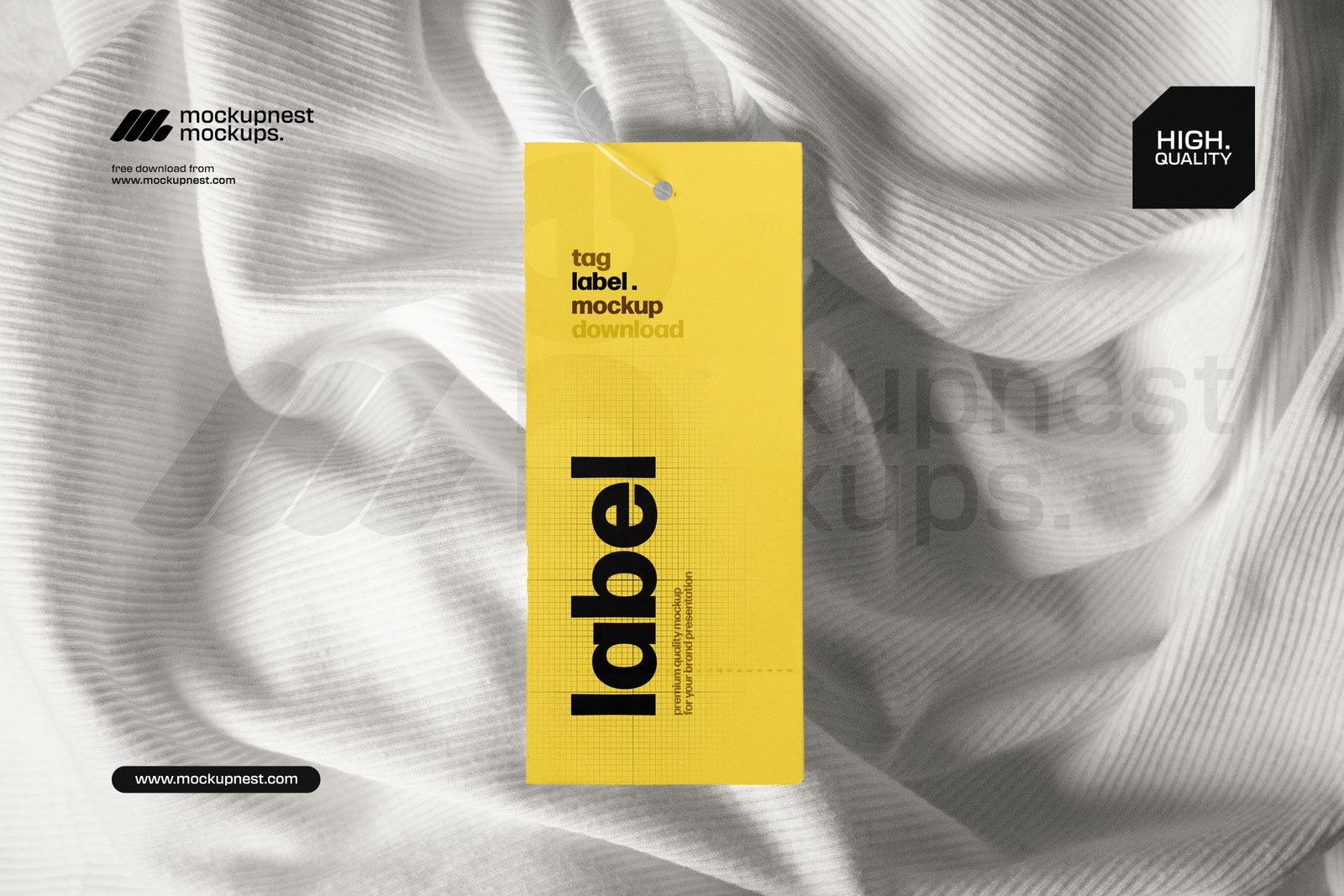 Free Clothing Tag Mockup PSD Template