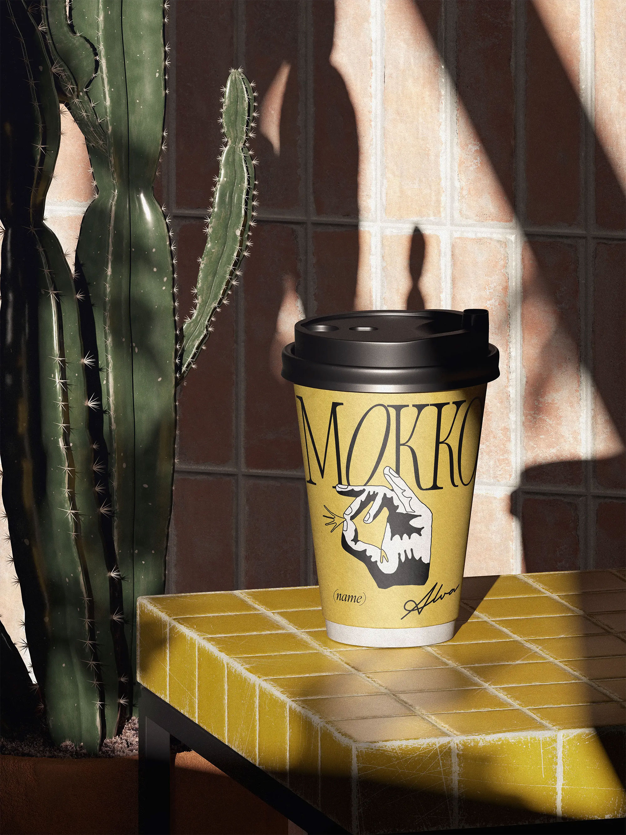 Free Coffee Paper Cup Mockup Front View PSD Template