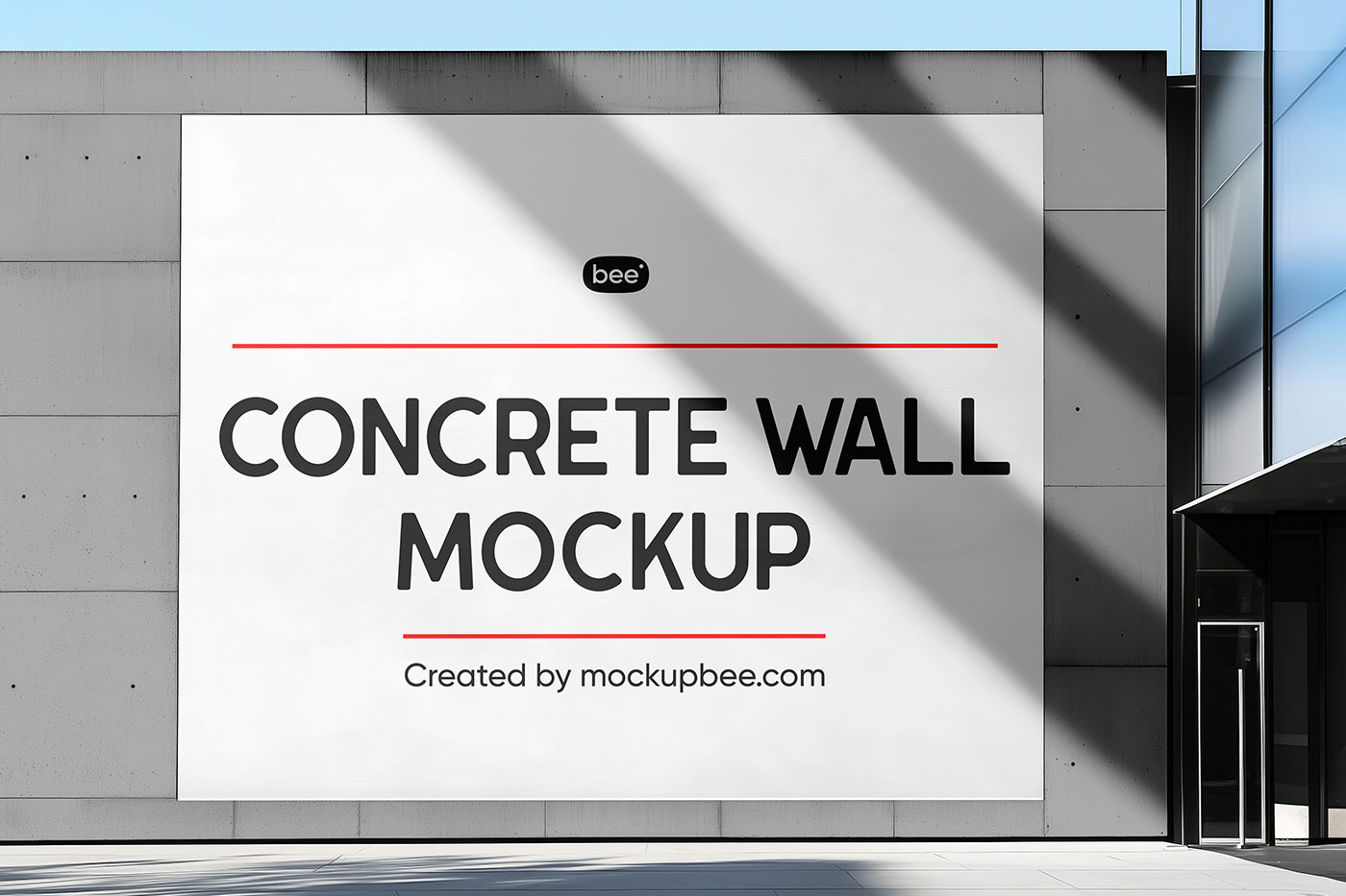 Free Concrete Billboard Mockup PSD Template