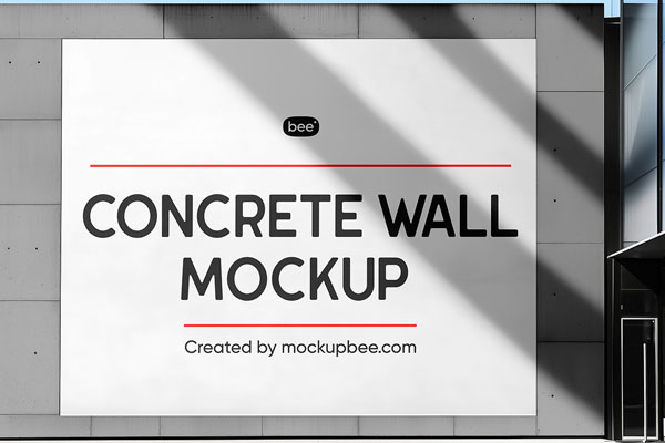 Free Concrete Billboard Mockup PSD Template