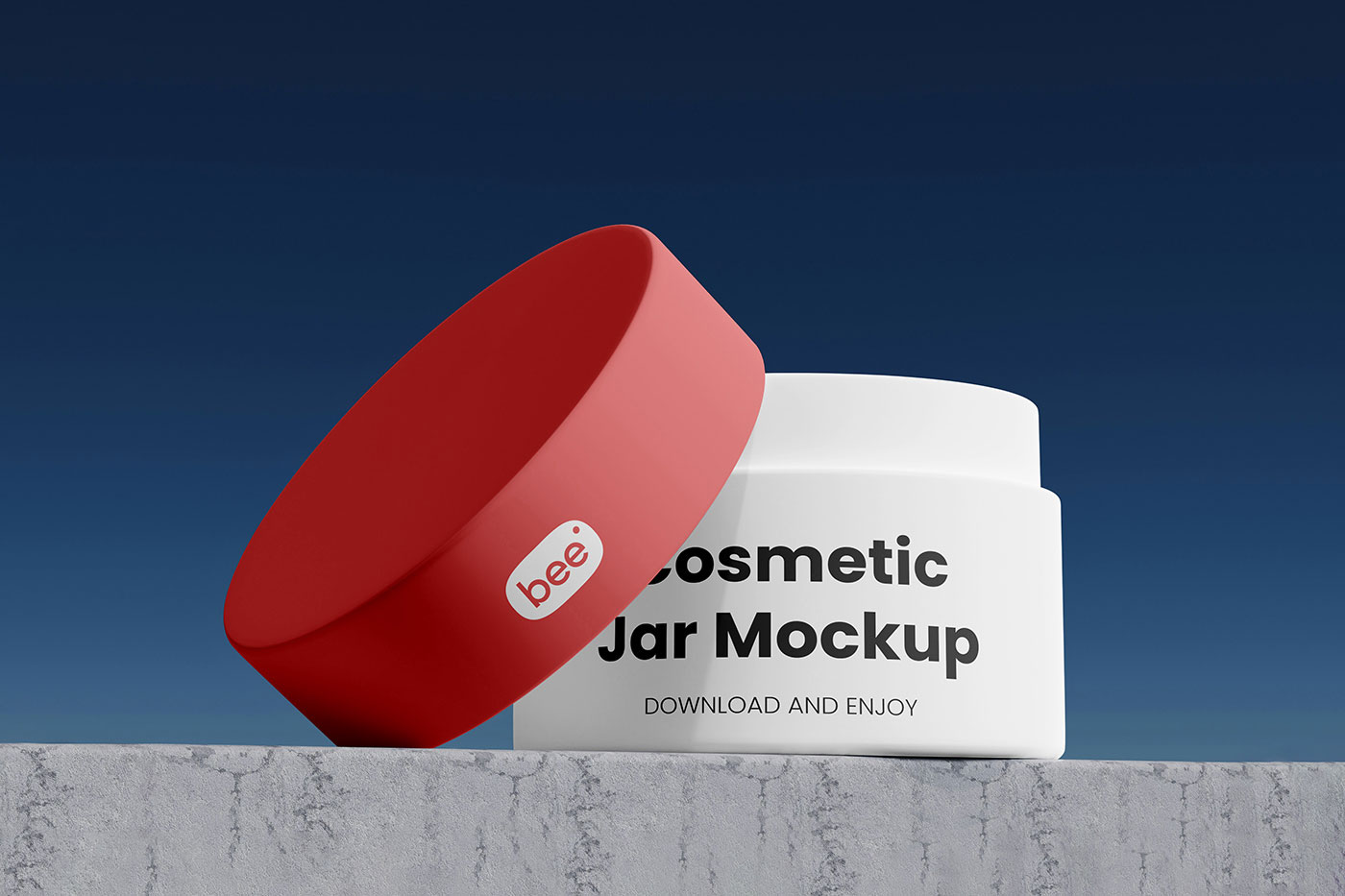 Free Cosmetic Packaging Jar Mockup PSD Template