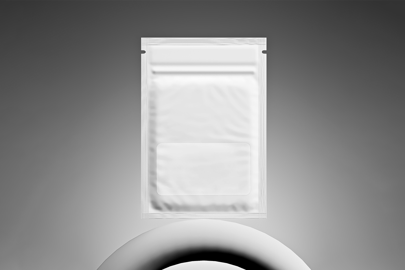 Free Cosmetic Sachet with Label Mockup PSD Template