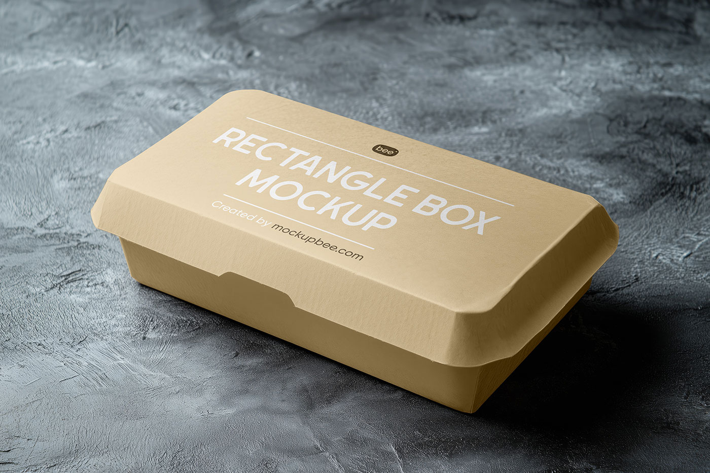 Free Eco Paper Food Box Mockup PSD Template
