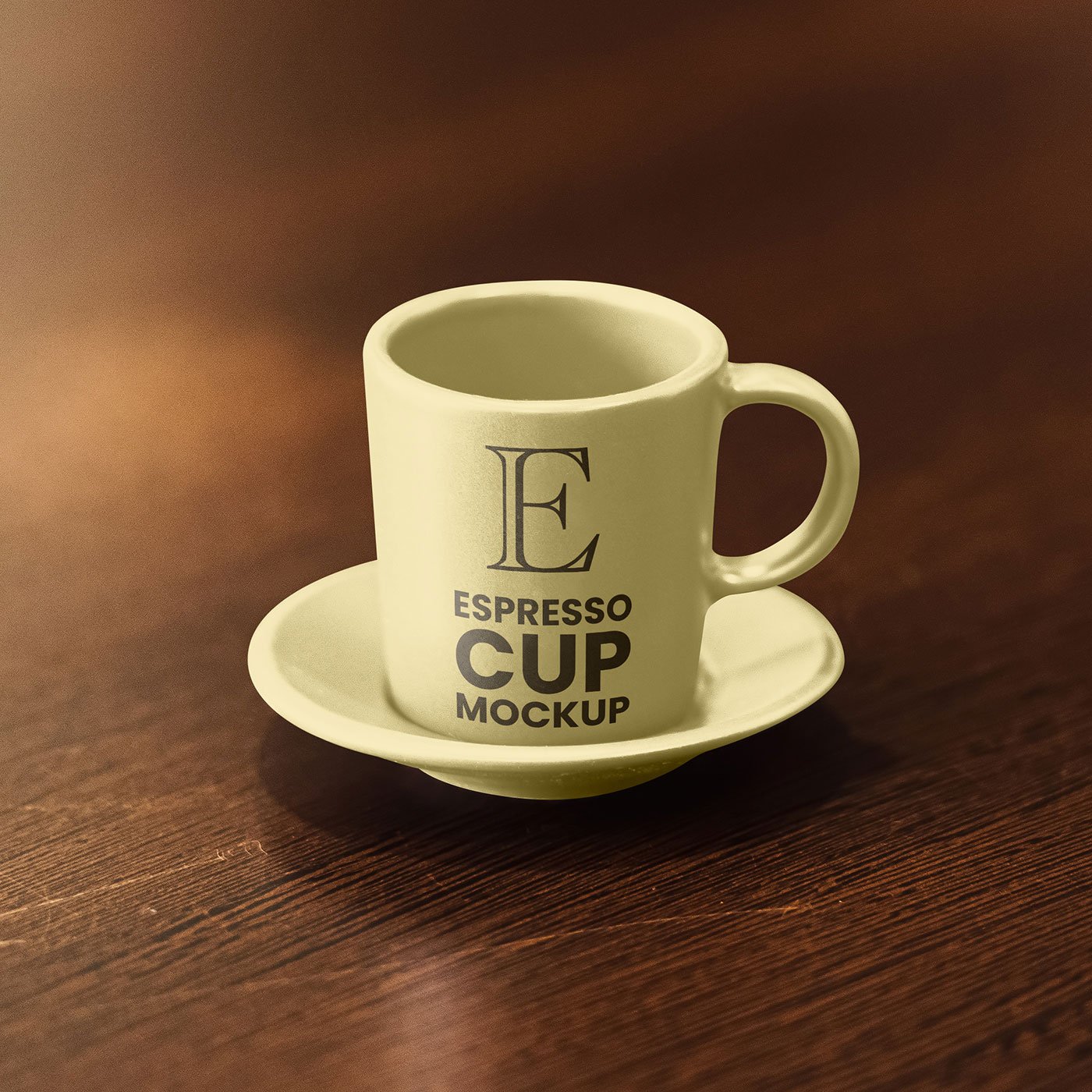 Free Espresso Cup Mockup PSD Template