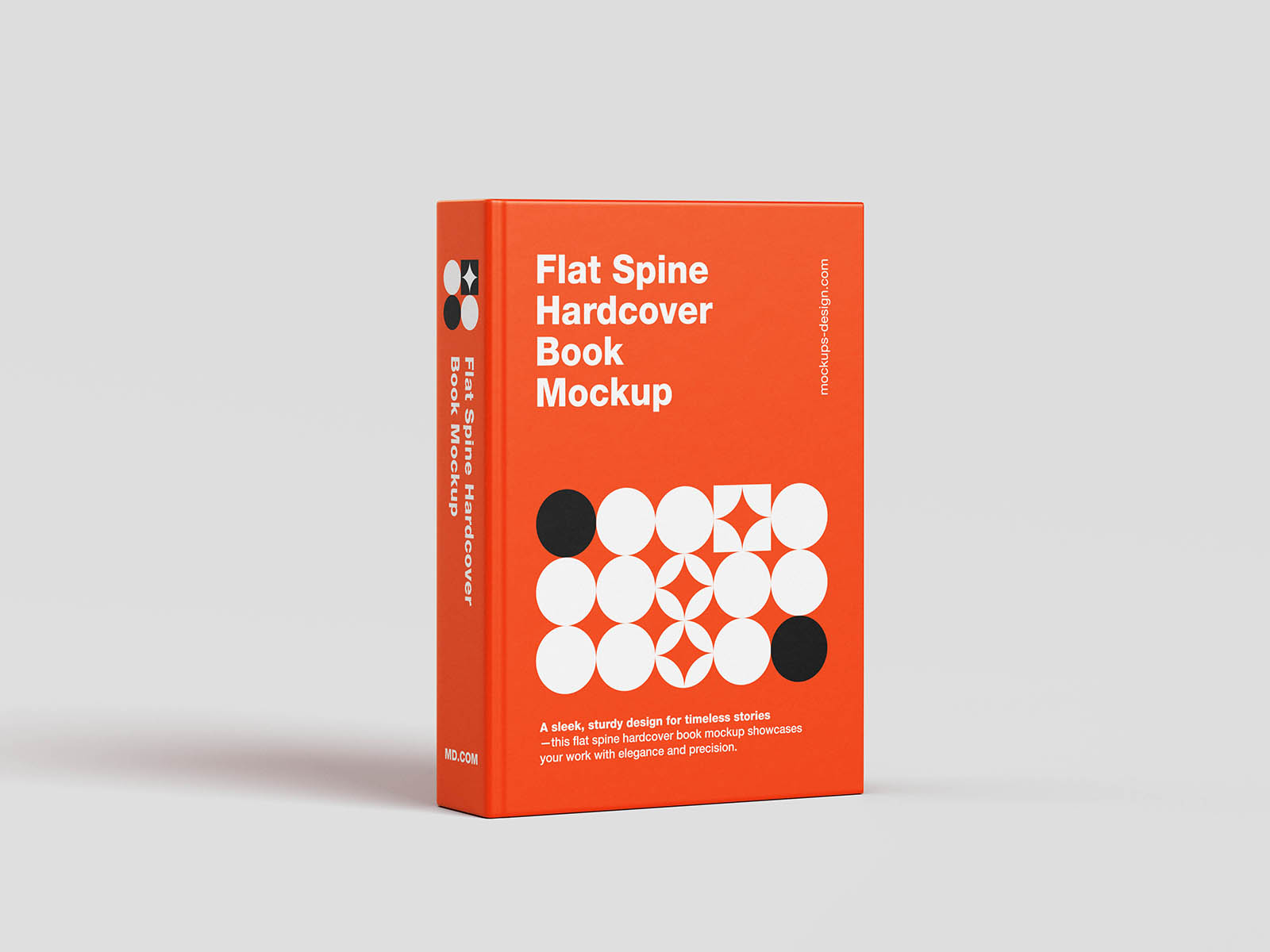Free Flat Spine Hardcover Book Mockups PSD Template