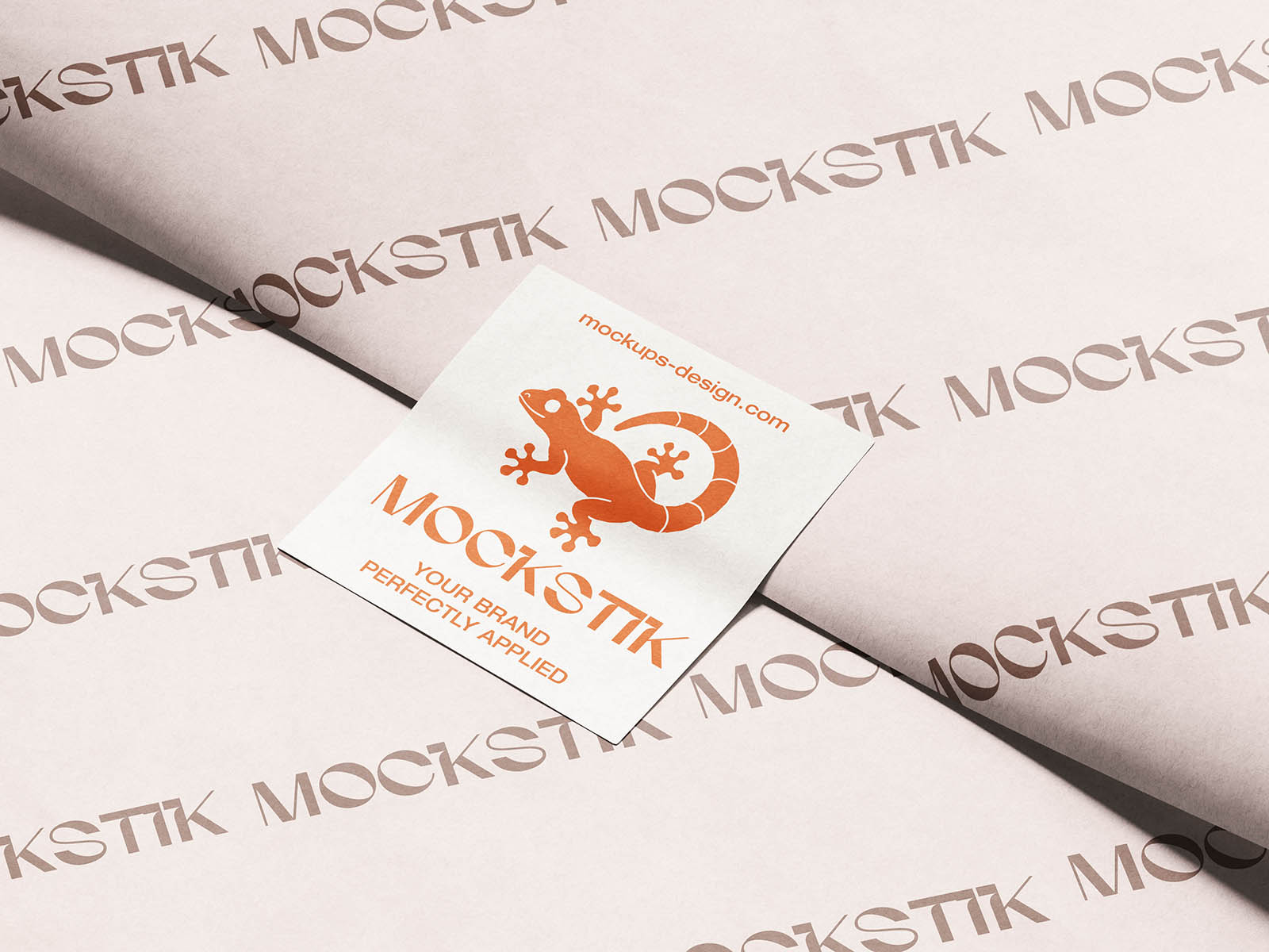 Free Flat Square Sticker Mockup PSD Template