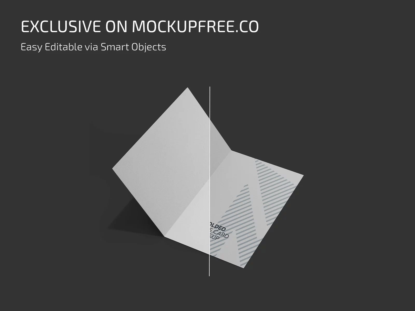 Free Folded Vertical Business Card Mockup PSD Template