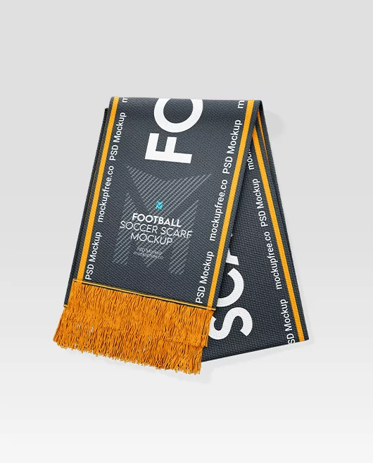 Free Football Soccer Scarf Mockup PSD Template