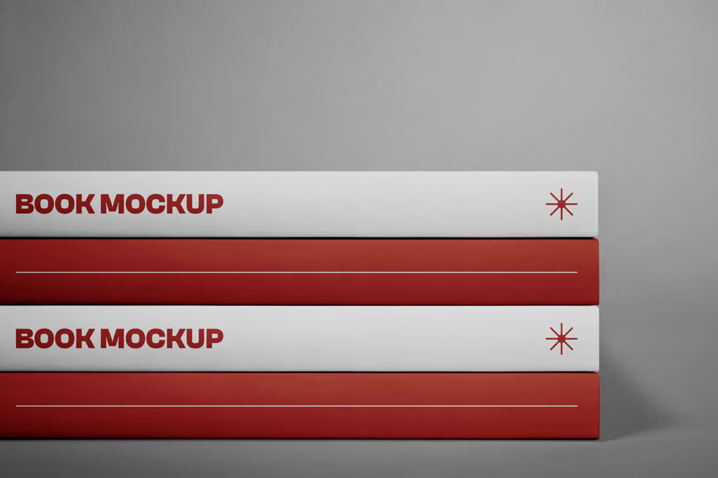 Free Four Book Mockups PSD Template