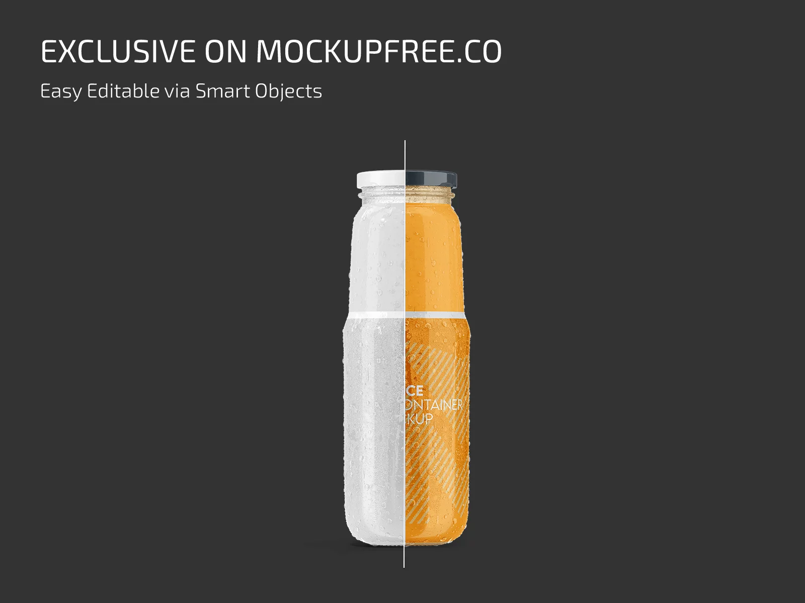 Free Fruit Juice Glass Container Mockup PSD Template
