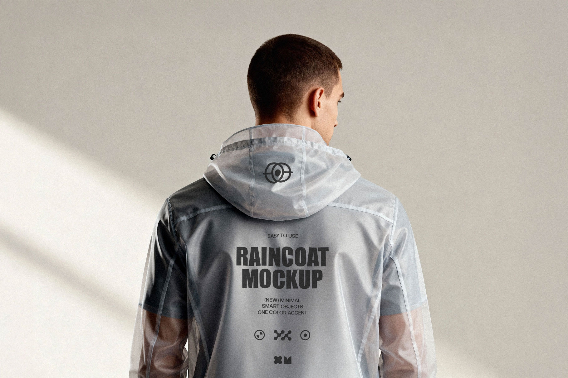 Free Hooded Raincoat Mockup PSD Template