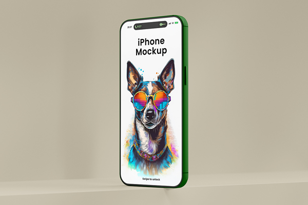Free iPhone on Shelf Mockup PSD Template