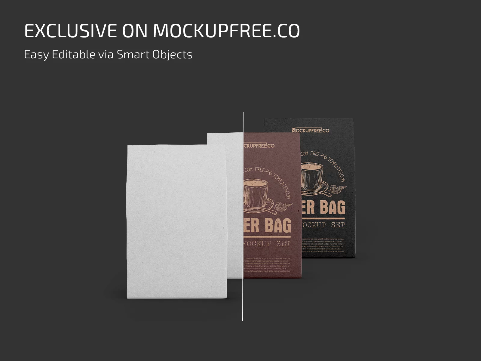 Free Kraft Paper Bag Mockup PSD Template
