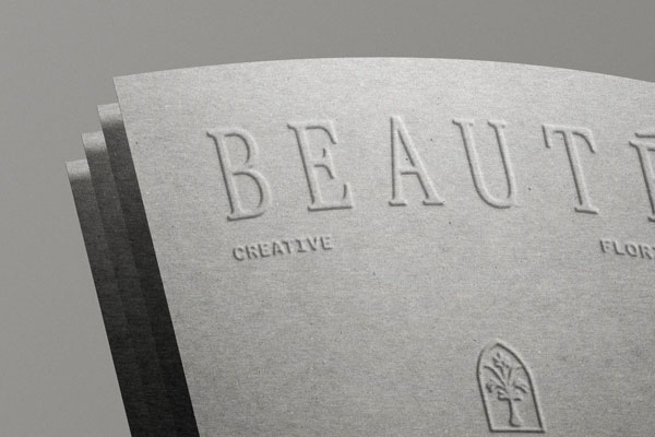 Free Logo Design on Paper Mockup PSD Template