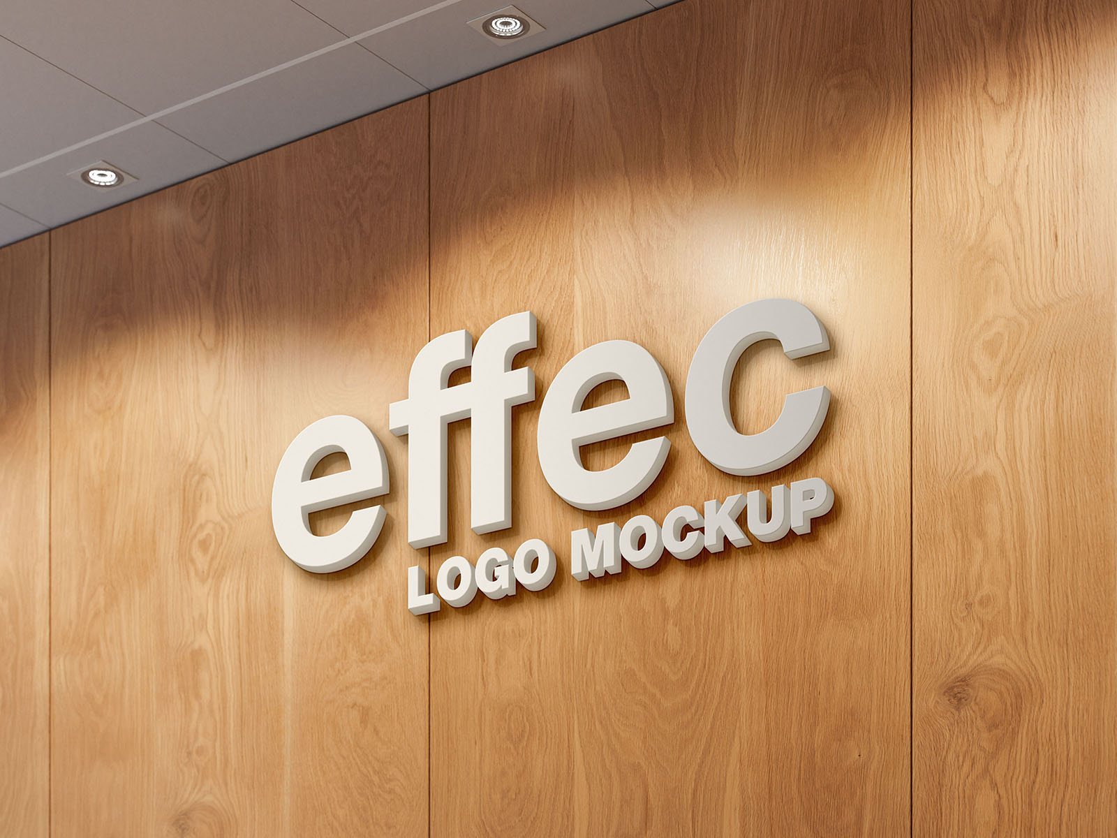 Free Logo in the Office Mockup PSD Template