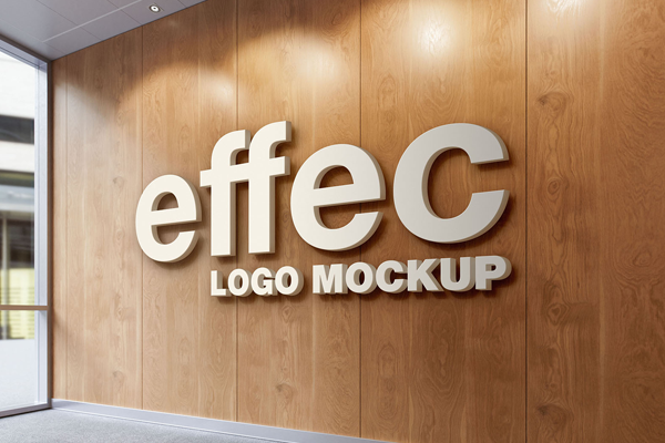 Free Logo in the Office Mockup PSD Template