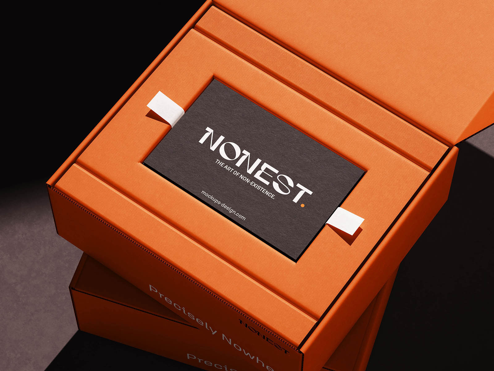 Free Luxury Business Cards Box Mockup PSD Template
