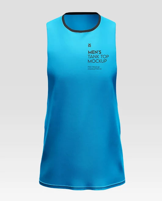 Free Mens Tank Top Mockup PSD Template