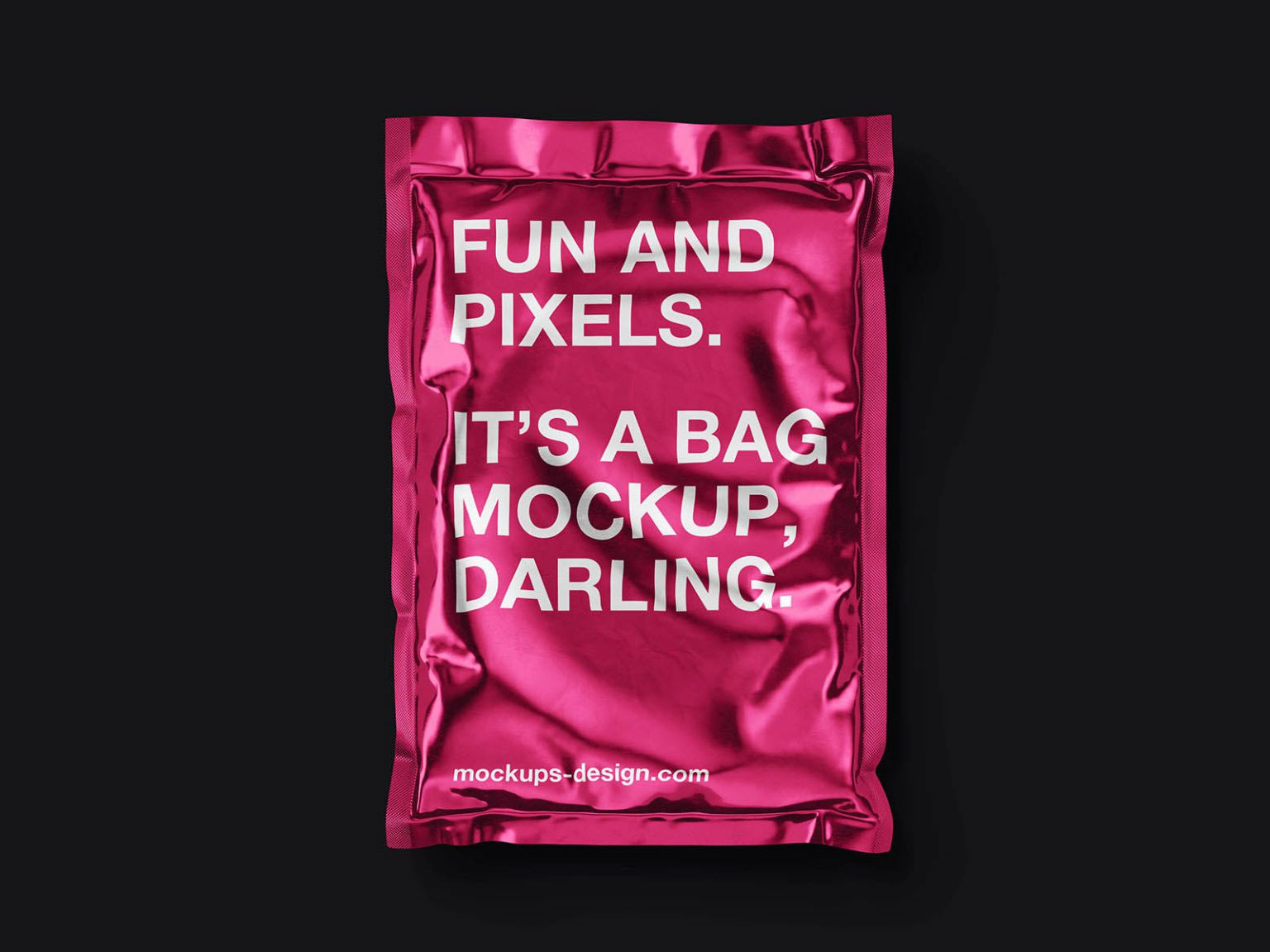 Free Metallic Bag Mockup PSD Template