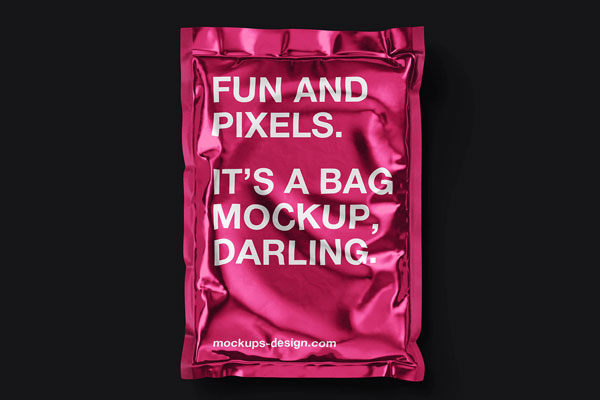 Free Metallic Bag Mockup PSD Template