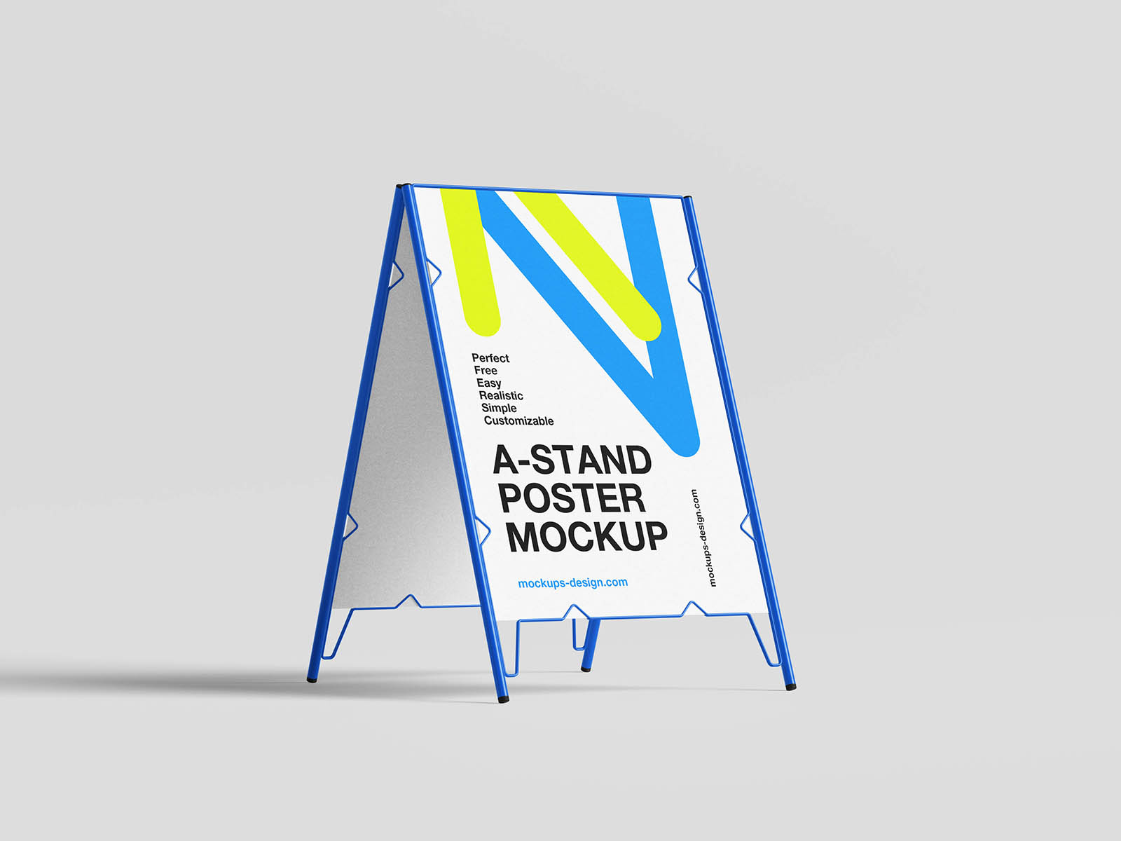 Free Minimal A Stand Poster Mockup PSD Template