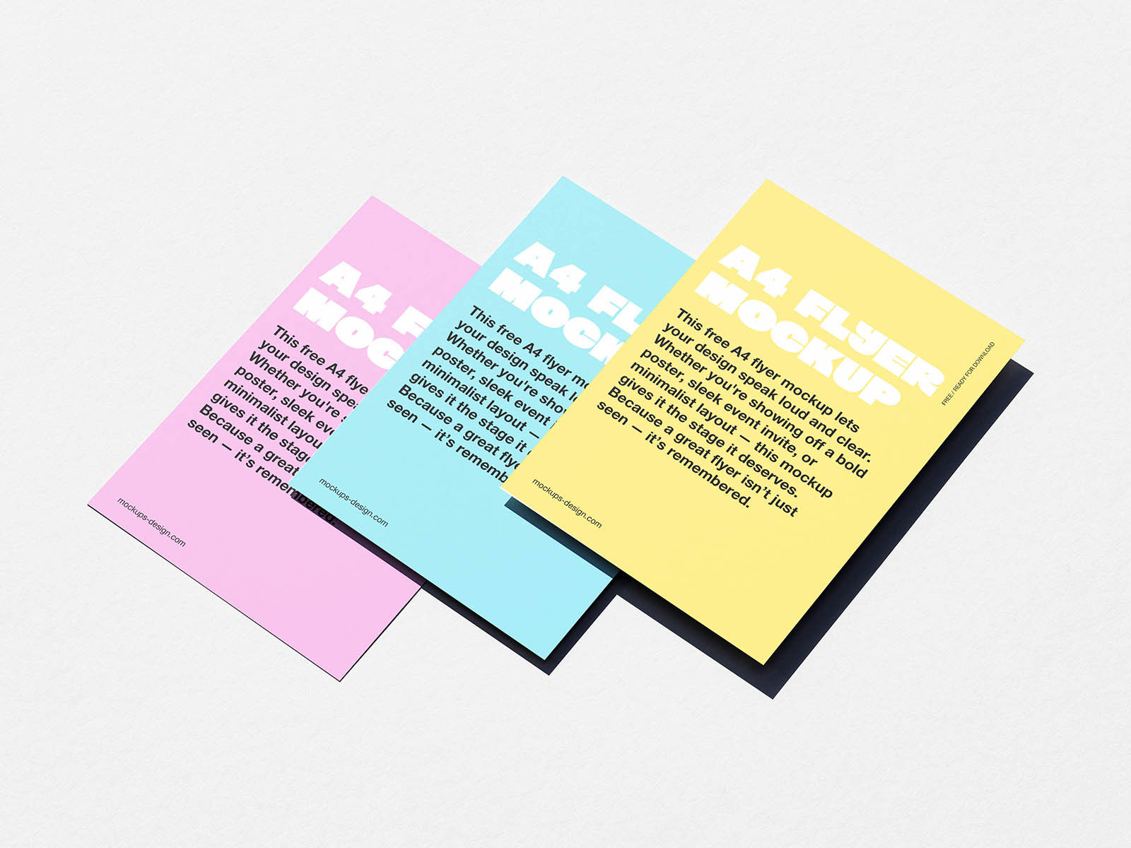 Free Minimal A4 Flyer Mockup PSD Template