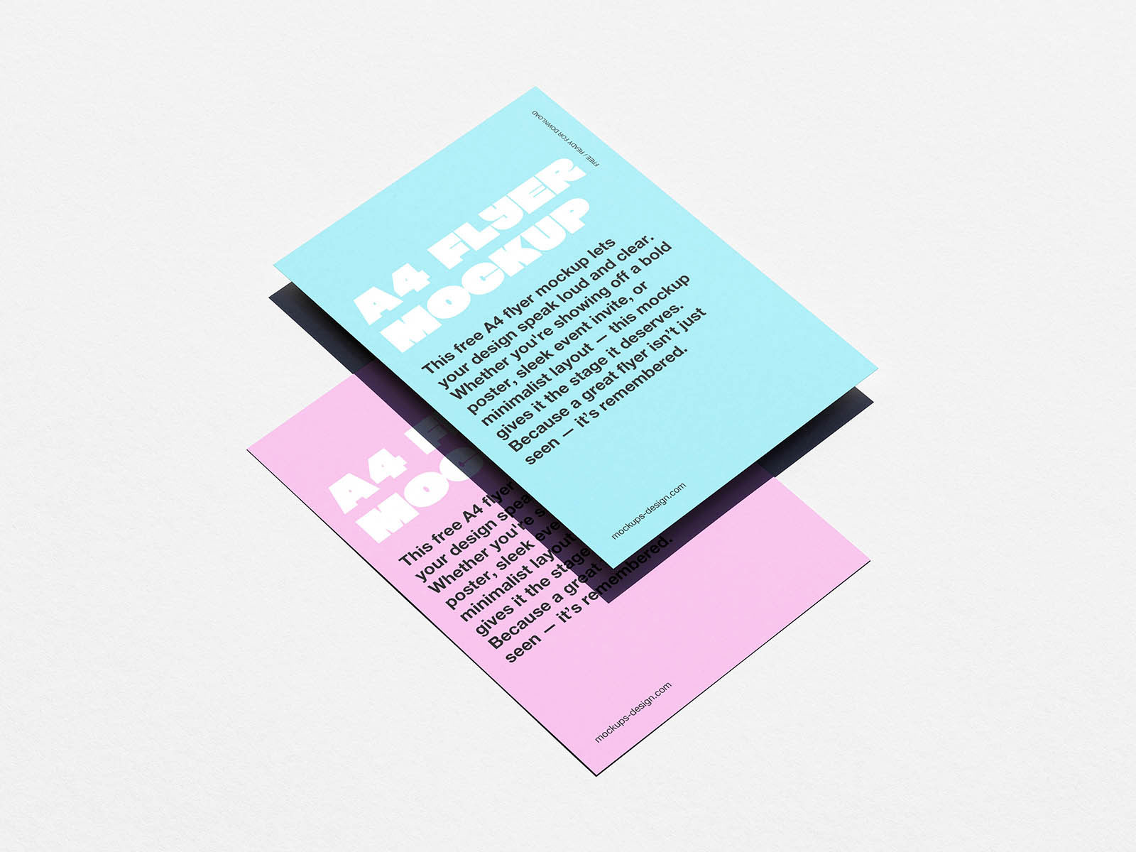 Free Minimal A4 Flyer Mockup PSD Template