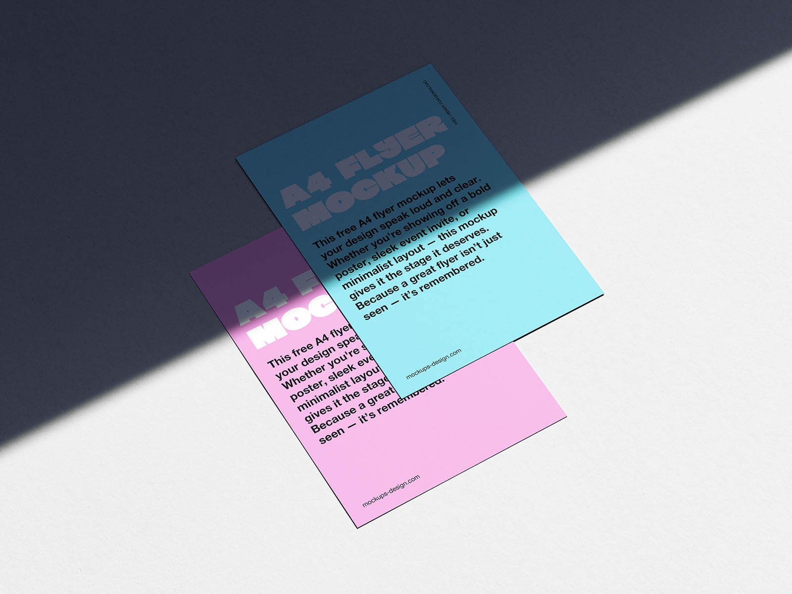 Free Minimal A4 Flyer Mockup PSD Template