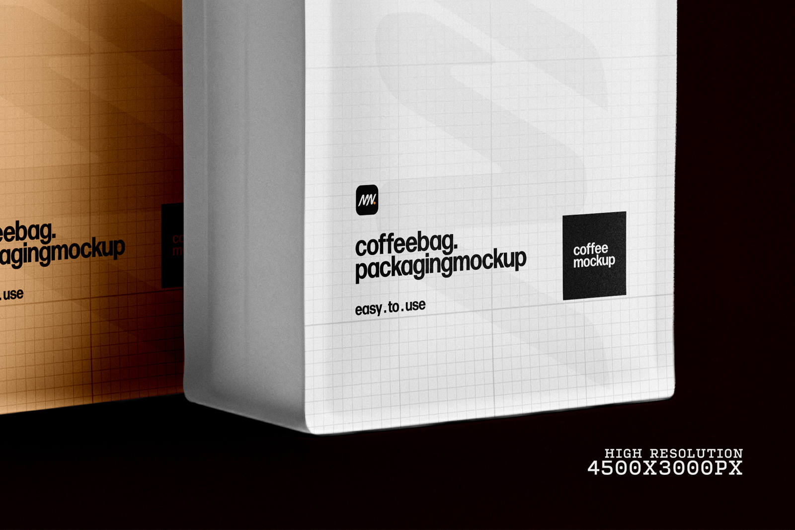 Free Minimal Coffee Bag Packaging Mockup PSD Template