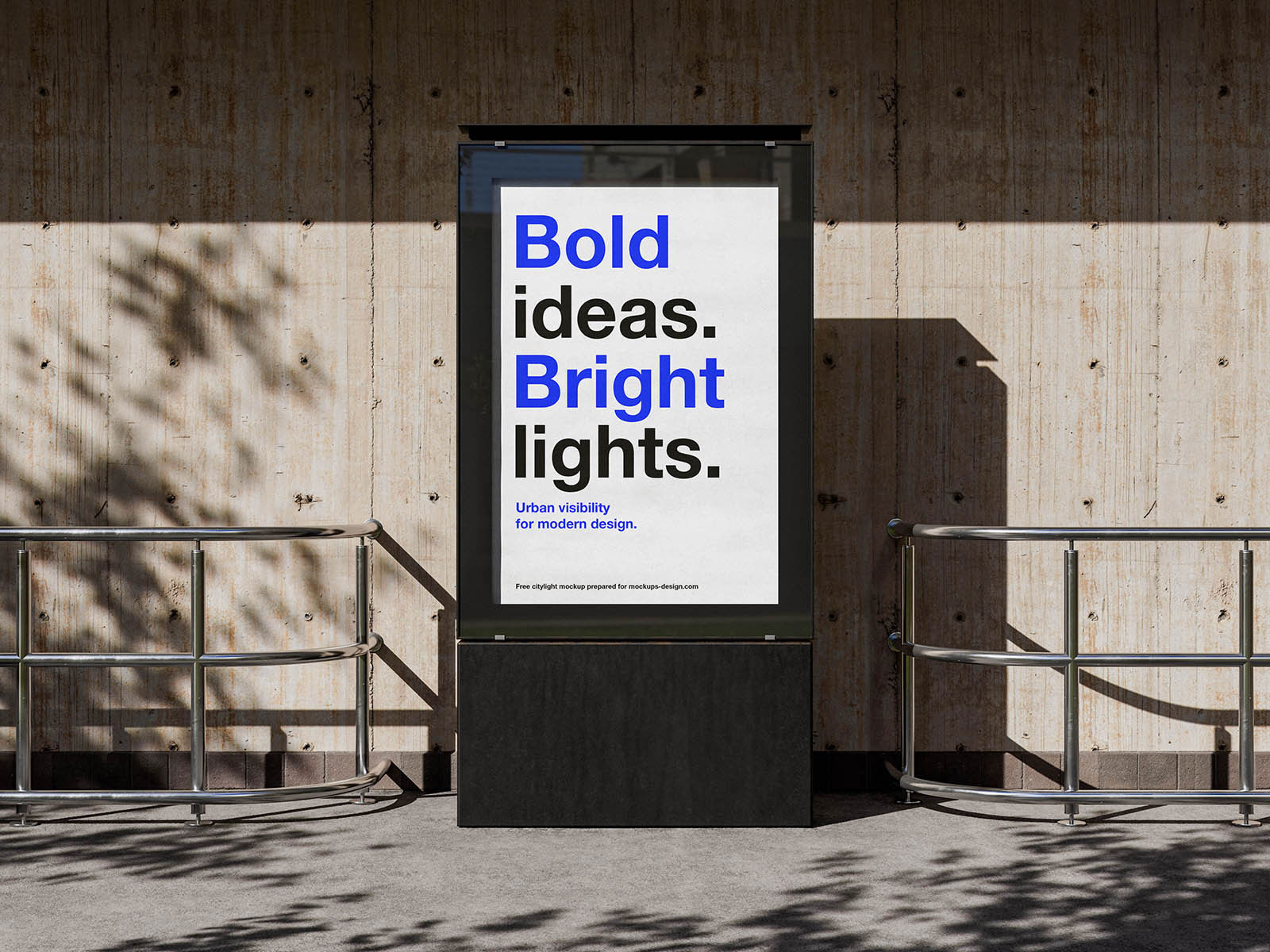 Free Modern Citylight Poster Mockup PSD Template