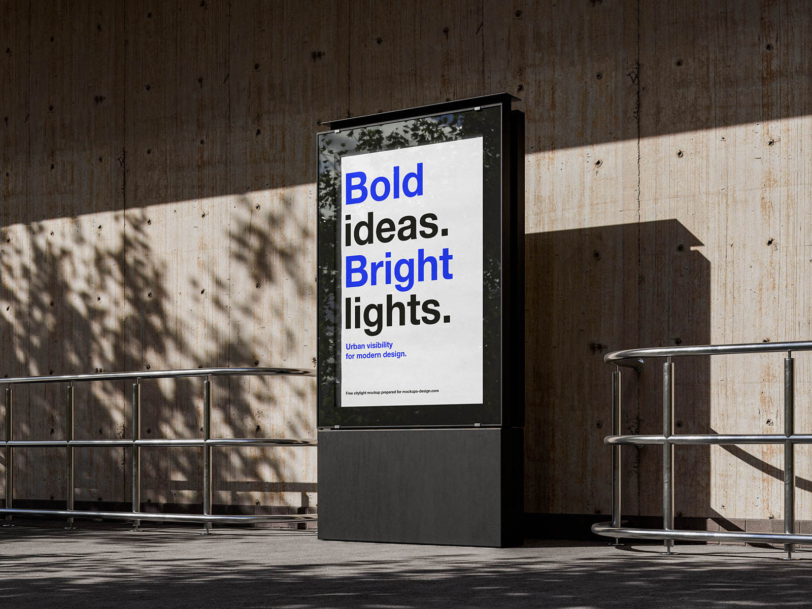 Free Modern Citylight Poster Mockup PSD Template