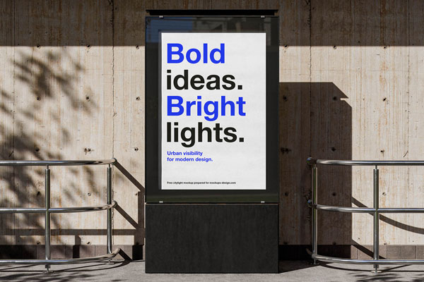 Free Modern Citylight Poster Mockup PSD Template