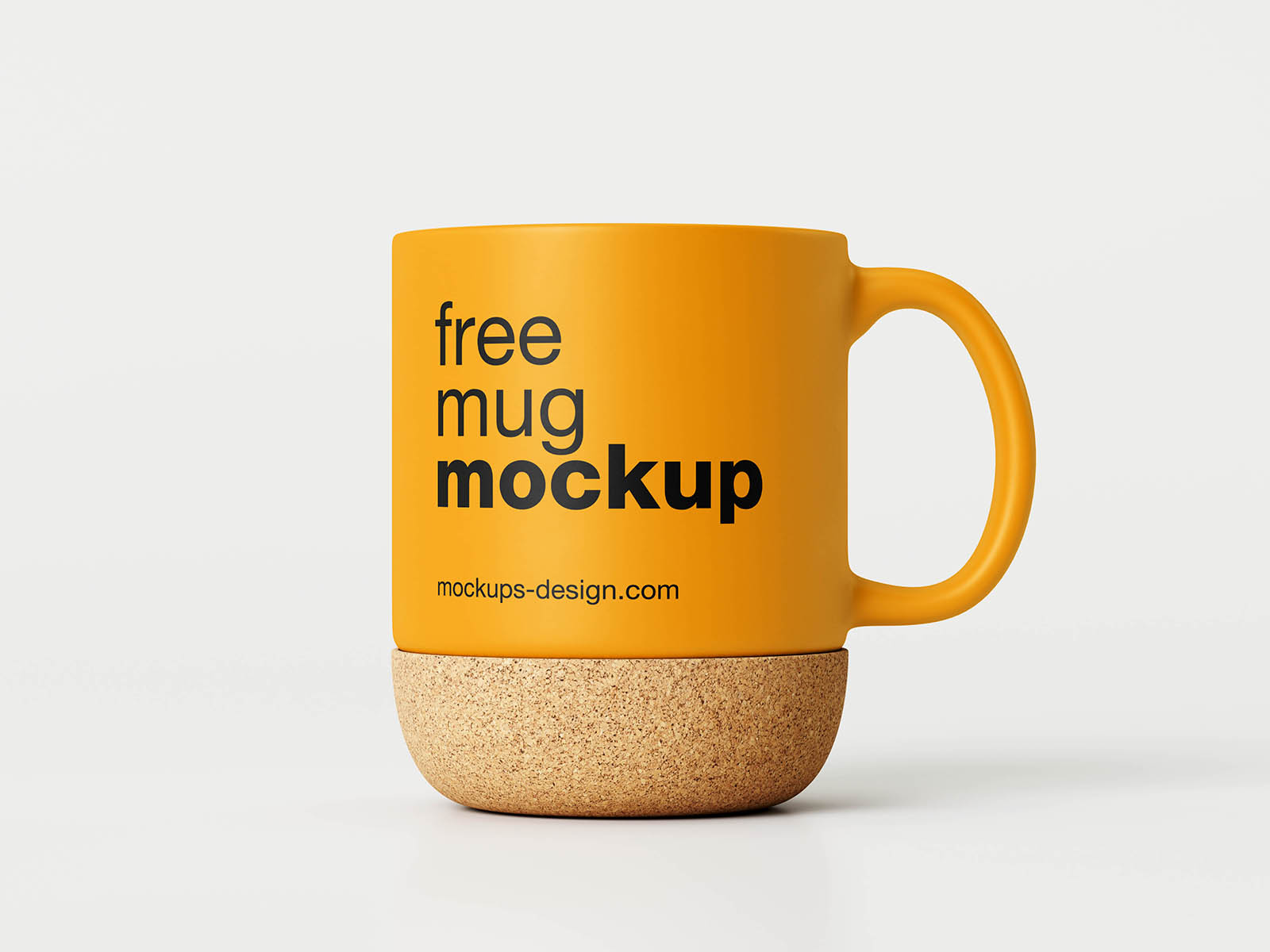 Free Modern Cork Base Mug Mockup PSD Template
