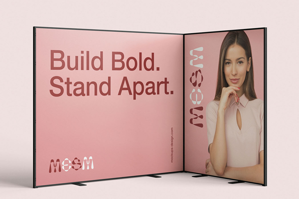 Free Modular Exhibition Stand Mockup PSD Template