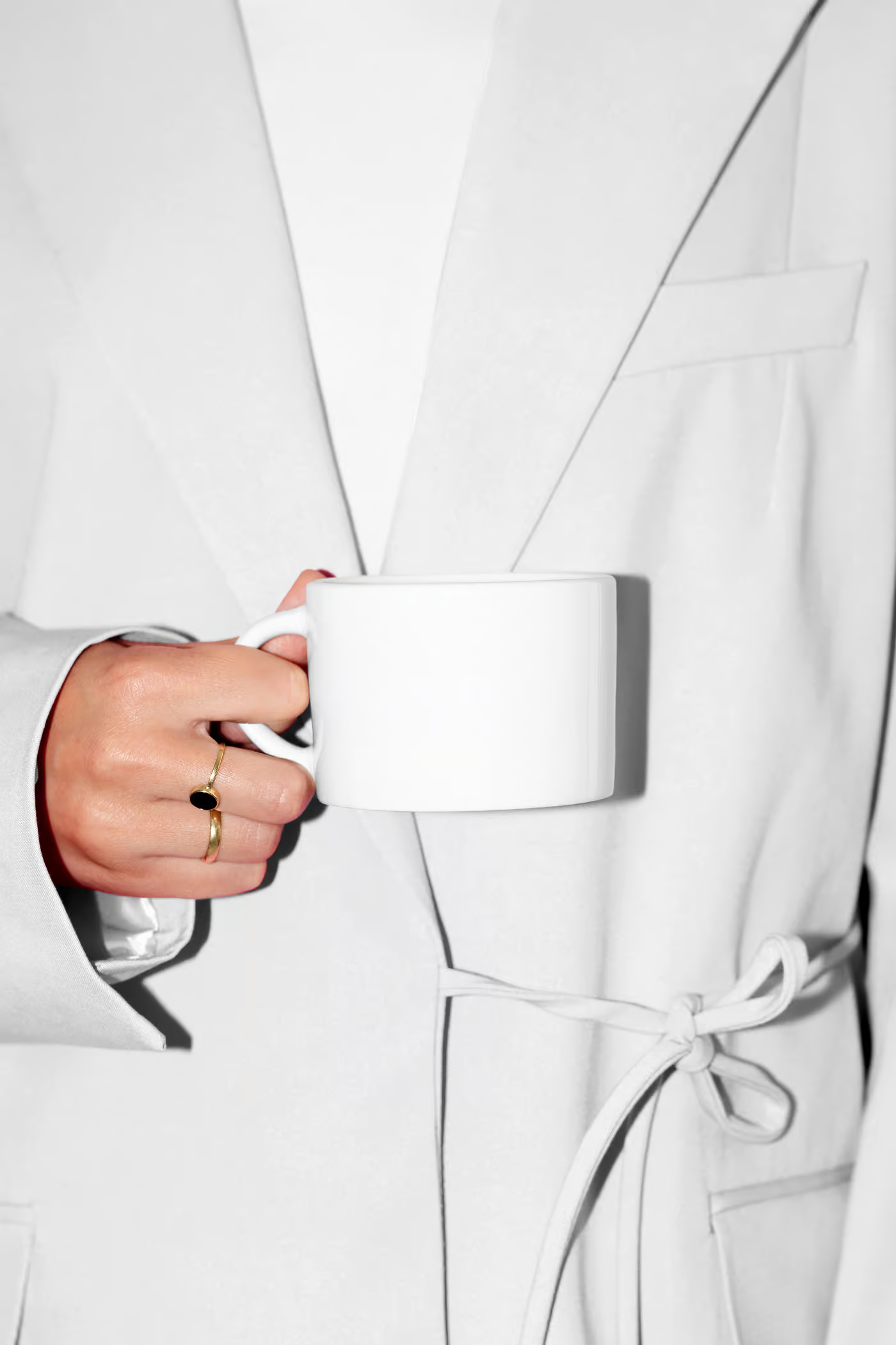 Free Mug with Bathrobe Mockup PSD Template