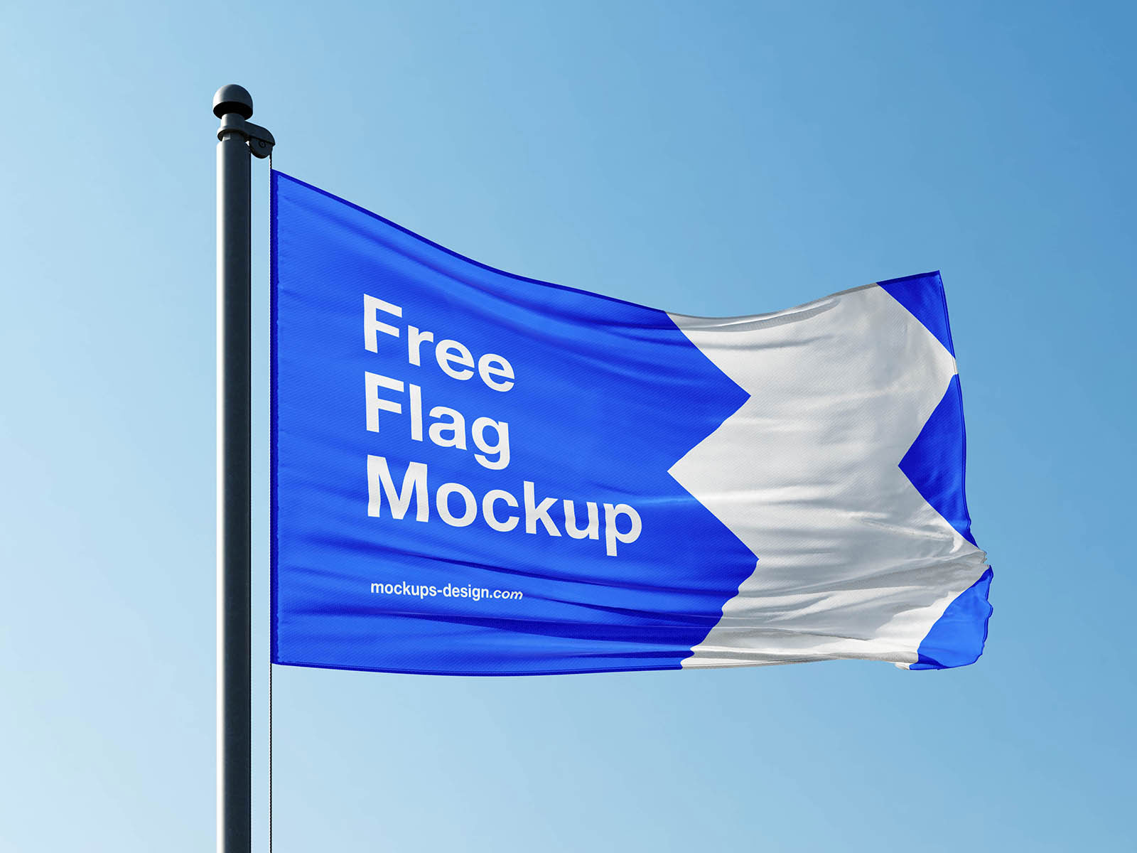 Free Outdoor Flag Mockup PSD Template