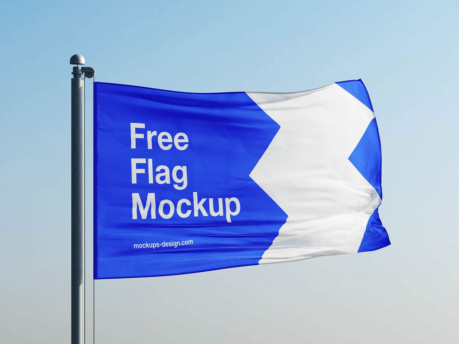 Free Outdoor Flag Mockup PSD Template