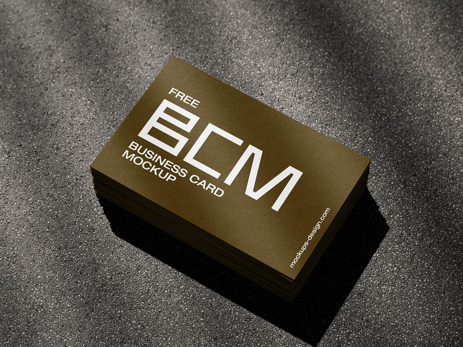 Free Outdoor Shadow Business Card Mockup PSD Template