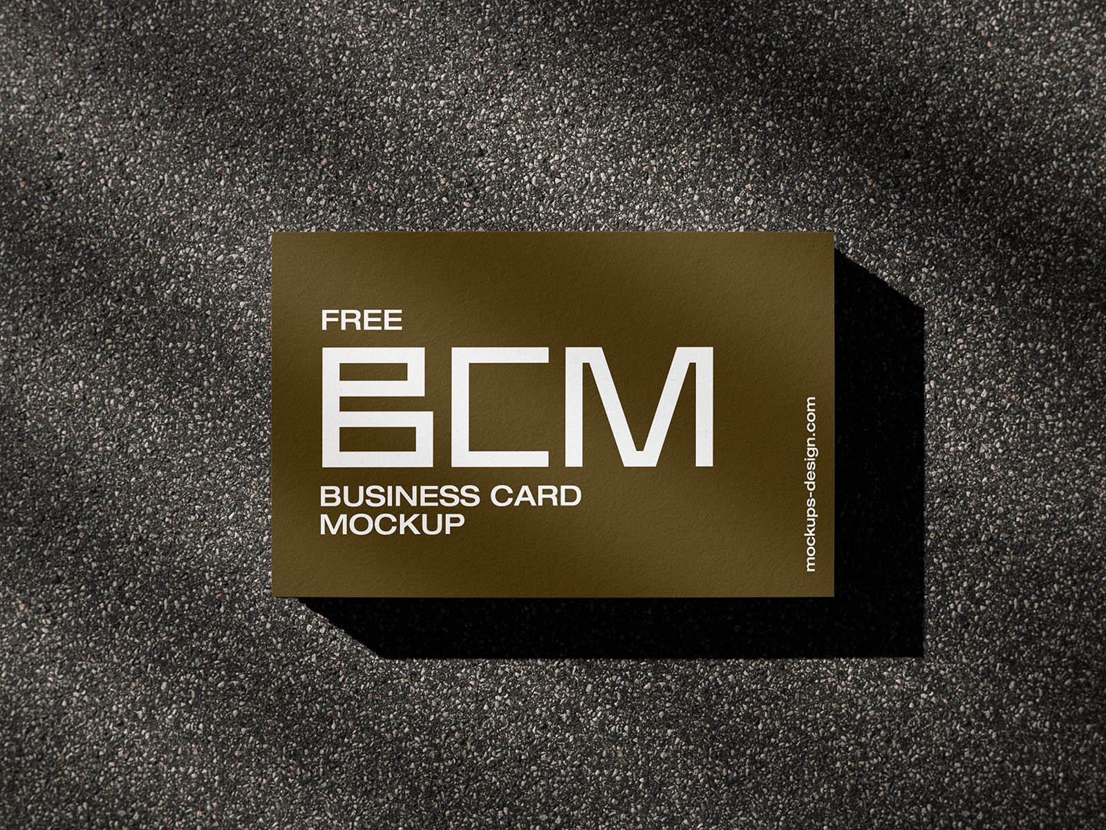 Free Outdoor Shadow Business Card Mockup PSD Template