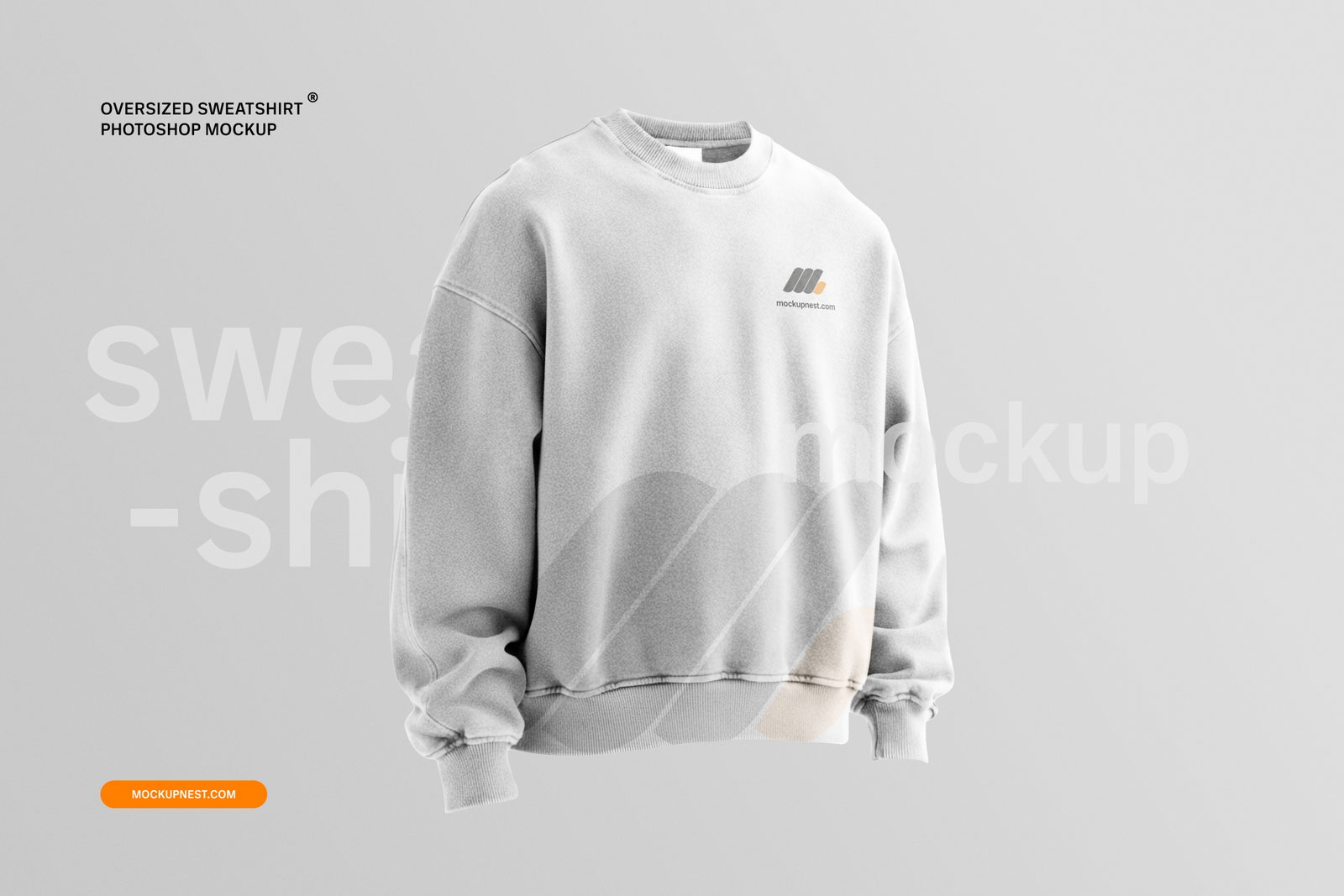 Free Oversized Sweatshirt Mockup PSD Template