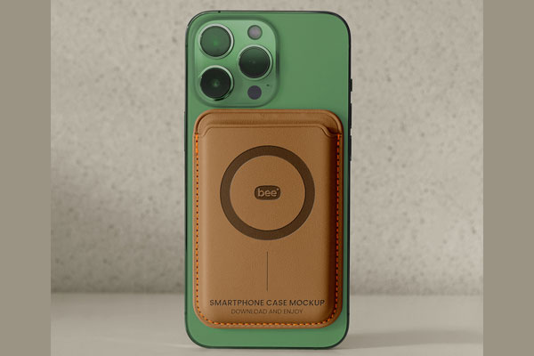Free Phone Wallet Case Mockup PSD Template