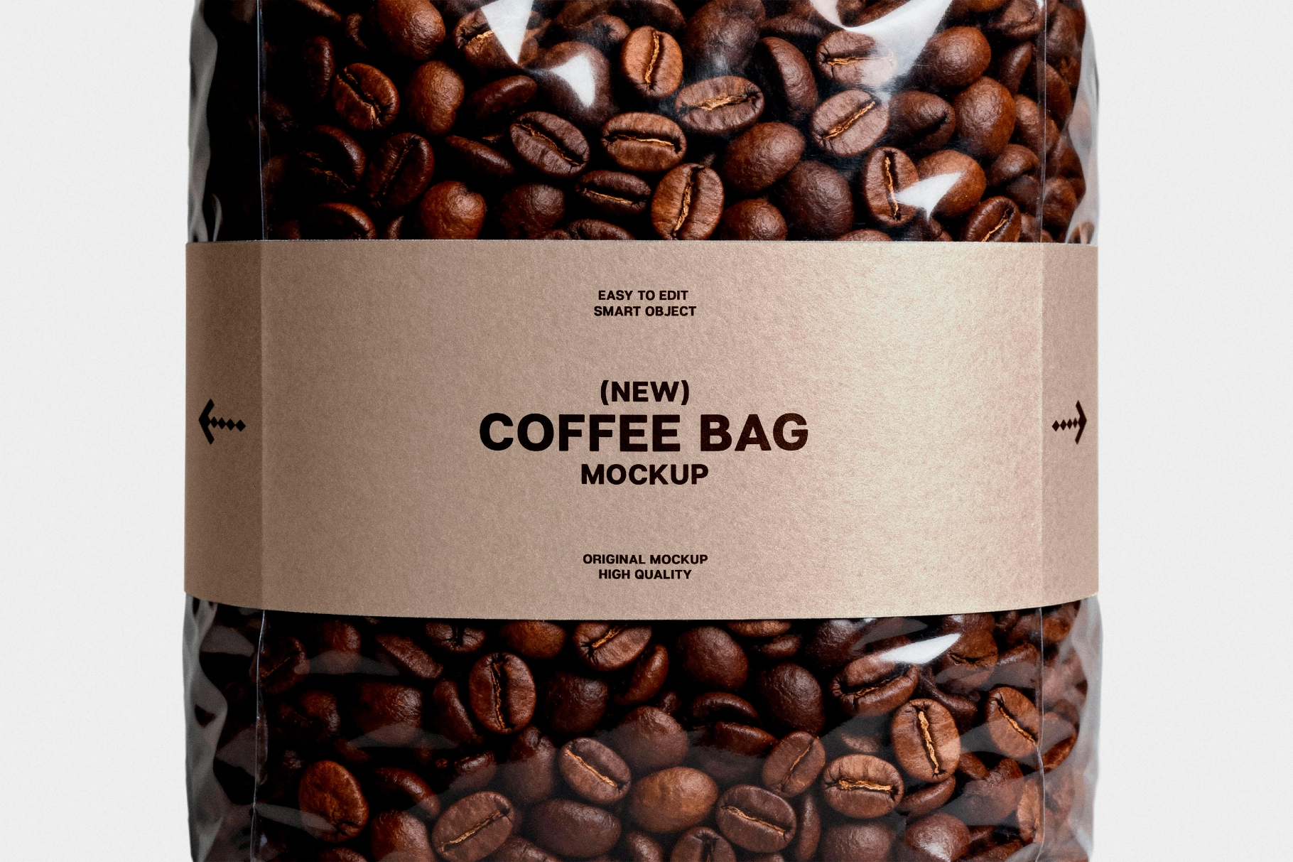 Free Plastic Coffee Package Mockup PSD Template