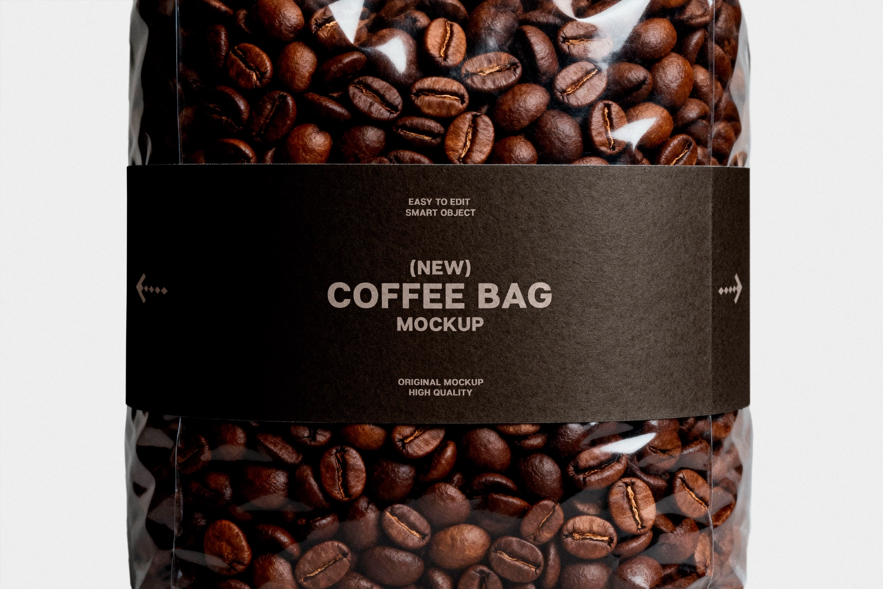 Free Plastic Coffee Package Mockup PSD Template