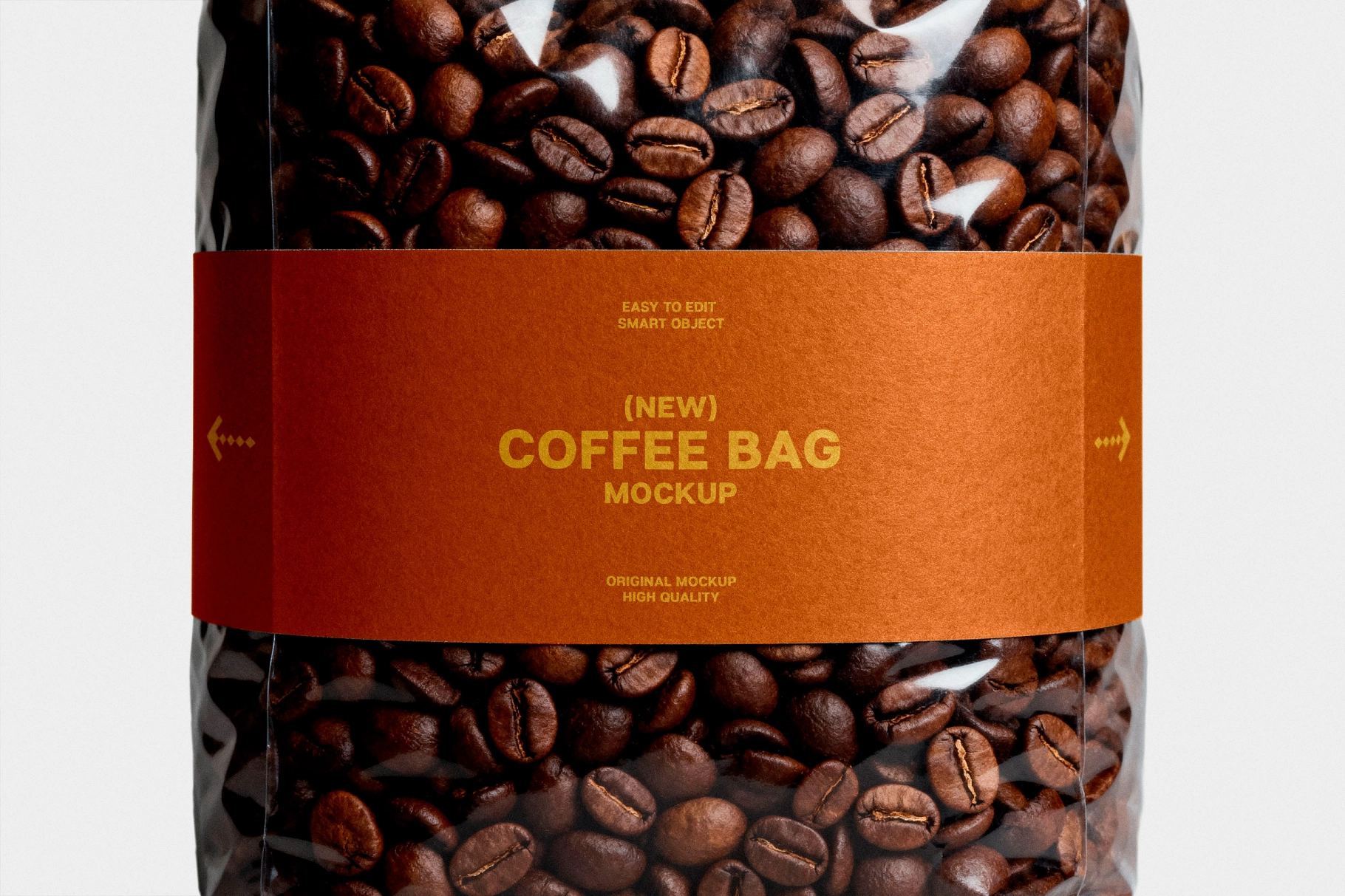 Free Plastic Coffee Package Mockup PSD Template