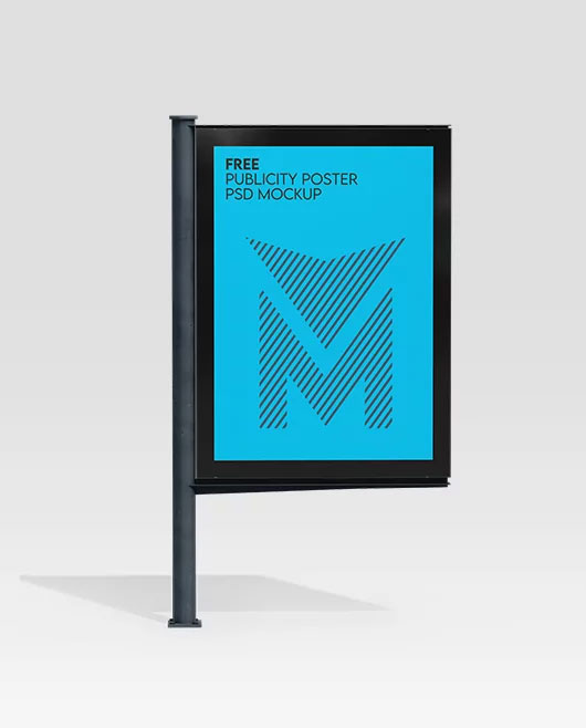 Free Publicity Poster Mockup PSD Template