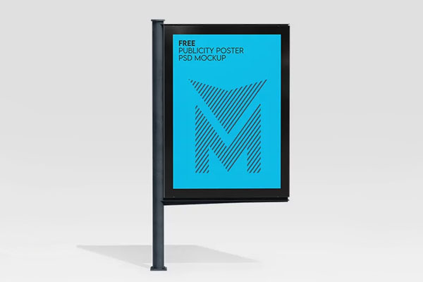 Free Publicity Poster Mockup PSD Template
