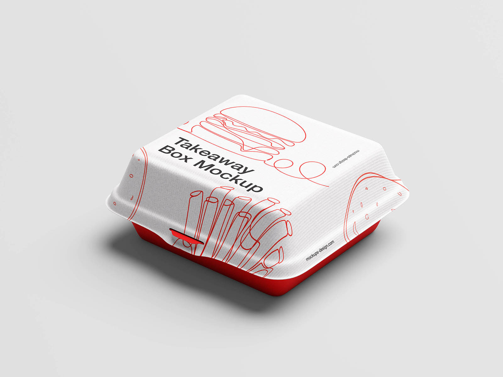 Free Realistic Takeaway Box Mockup PSD Template